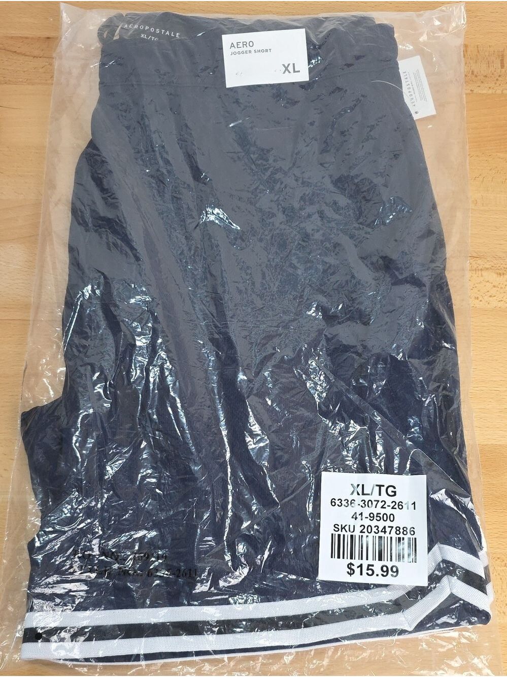 Aeropostale Navy Mini Skirt with White Stripe Hem - XL